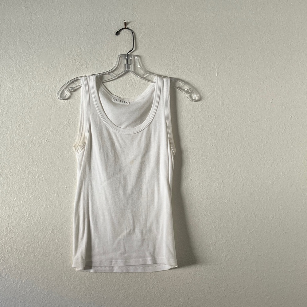 White Lacausa Tank Top